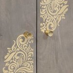 vidaXL Buffet Gris et or 60 x 33 x 75 cm Bois de manguier massif