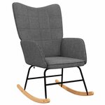 vidaXL Chaise à bascule Gris foncé Tissu
