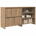 vidaXL Buffet 2 Pièces Chêne artisanal 70 x 41 x 75 cm Bois d'ingénierie