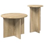 vidaXL Ensemble de tables d'appoint avec stockage 2 Pièces Chêne Sonoma