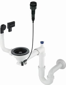 Siphon pour évier 1 cuve en granit - Gain de place