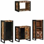 vidaXL Ensemble de mobilier de salle de bain avec étagère 4 Pièces