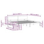 vidaXL Cadre de lit avec tiroirs sans matelas blanc 200x200 cm