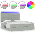 VidaXL Cadre de lit ottoman et matelas gris clair 160x200cm velours