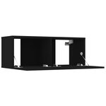 vidaXL Meubles TV 4 Pièces Noir 80x30x30 cm Bois d'ingénierie