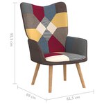 vidaXL Chaise de relaxation avec repose-pied Patchwork Tissu