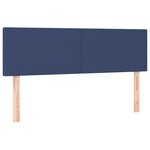 vidaXL Sommier à lattes de lit avec matelas Bleu 140x190 cm Tissu