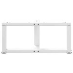 vidaXL Pieds de table basse en T  2 pièces  blanc  60 x 25 x (30-31) cm  acier