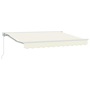vidaXL Auvent rétractable manuel Crème 3 x 2 5 m