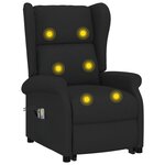 vidaXL Fauteuil de massage Noir Tissu