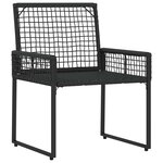 vidaXL Ensemble de meubles d'extérieur 4 Pièces Noir et blanc crème