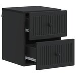 vidaXL Cabinet de chevet mural Noir 33 x 34 5 x 40 cm