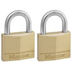 Master lock cadenas 2 pcs laiton massif 40 mm 140eurt