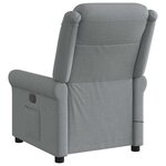 vidaXL Fauteuil de massage inclinable électrique gris clair tissu