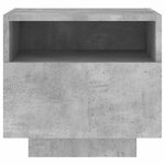 vidaXL Table de chevet avec lumières LED gris béton 40x39x37 cm
