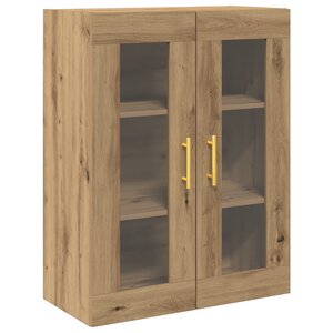 Armoire murale vidaXL avec portes en verre Chêne artisan 69 5x34x90 cm