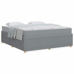 vidaXL Cadre de lit Autre Gris clair 180 x 200 cm tissu
