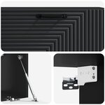 vidaXL Meuble TV mural Noir 98 x 31 x 30 cm Bois d'ingénierie