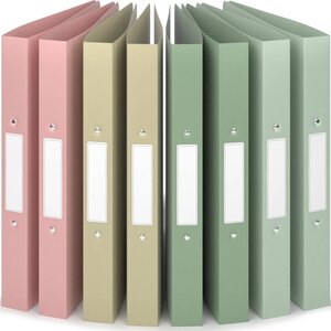 ACROPAQ -  8 x Classeur A4 - Avec 2 Anneaux 30mm  Jusqu'à 200 feuilles  Dos de 3 5 cm  Terre