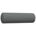vidaXL Ensemble de canapés 3 Pièces coussins décoratifs gris foncé tissu