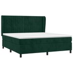 vidaXL Sommier à lattes de lit et matelas Vert foncé 160x200cm Velours