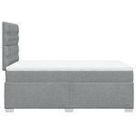 vidaXL Sommier à lattes de lit avec matelas Gris clair 120x200cm Tissu