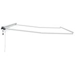 vidaXL Cadre de store manuel avec LEDs Blanc 4 x 2 m Aluminium