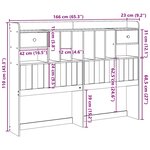 vidaXL Tête de lit avec rangement cire marron 160cm bois massif de pin
