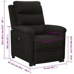 vidaXL Fauteuil Noir Tissu