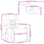 vidaXL Fauteuil inclinable de massage Noir Similicuir