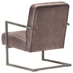 vidaXL Chaise de canapé cantilever marron délavé cuir véritable