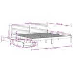 vidaXL Cadre de lit sans matelas blanc 180x200 cm bois massif de pin