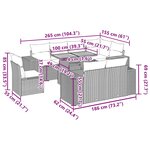 vidaXL Salon de jardin 9 Pièces avec coussins noir résine tressée