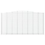 vidaXL Paniers à gabions arqués 4 Pièces 400x50x200/220 cm Fer galvanisé