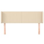 vidaXL Tête de lit avec oreilles Crème 147x16x78/88 cm Tissu