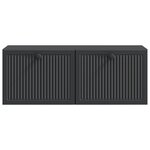 vidaXL Meuble TV mural Noir 78 5 x 31 x 30 cm Bois d'ingénierie