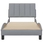 vidaXL Cadre de lit sans matelas gris clair 90x190 cm tissu
