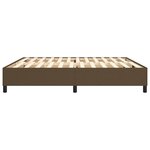 vidaXL Cadre de lit à ressorts marron foncé 200x200 cm tissu