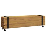 vidaXL Meuble TV Marron 110 x 30 x 30 cm Bois de teck massif