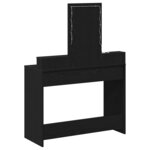 vidaXL Table de Toilette Noir 100 x 41 x 140 cm Bois d'ingénierie