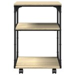 vidaXL Support d'imprimante à 3 niveaux chêne sonoma 43x48x64 cm