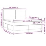 vidaXL Sommier à lattes de lit avec matelas Bleu 160x200 cm Tissu