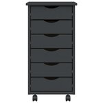 vidaXL Armoire roulante avec tiroirs MOSS gris bois de pin solide