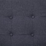 vidaXL Sofa à 2 places avec accoudoirs Gris foncé Acier et tissu