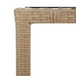 vidaXL Ensemble de bistro de jardin 5 Pièces coussins beige poly rotin