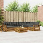 vidaXL Ensemble de canapés d'extérieur 6 Pièces Naturel et Anthracite