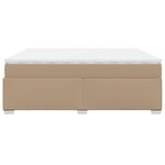 vidaXL Sommier à lattes de lit avec matelas Cappuccino 200x200 cm