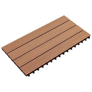 vidaXL Carreau de terrasse 6 Pièces Marron 60 x 30 cm WPC