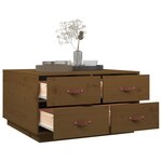vidaXL Table basse Marron miel 80x80x45 cm Bois massif de pin