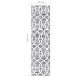vidaXL Tapis imprimé de couloir lavable pliable 80x300 cm Polyester